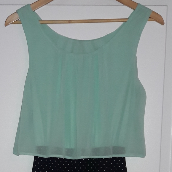 Emerald Sundae | Polka Dot Chiffon Dress - Picture 2 of 8
